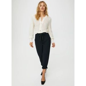 Aritzia Wilfred Black Allant Cropped Roll Up Cuff Pant